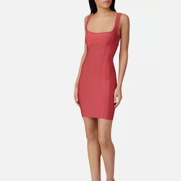 Herve Leger Corset Seam Mini Dress SZ L Retail $990 - Picture 1 of 13